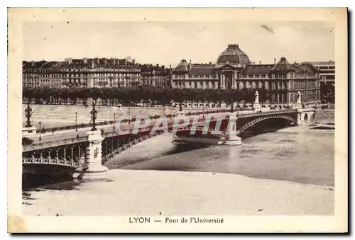 Cartes postales Lyon Pont de l'Universite Tramways Byrrh