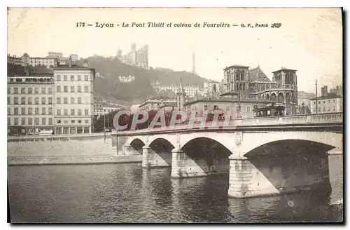 Ansichtskarte AK Lyon Le Pont Tilsitt et coteau de Fourviere