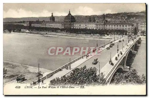 Ansichtskarte AK Lyon Le Pont Wilson et l'Hotel Dieu