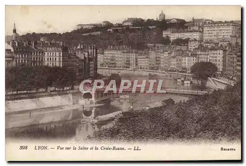 Ansichtskarte AK Lyon Vue sur la Saone et la Croix Rousse