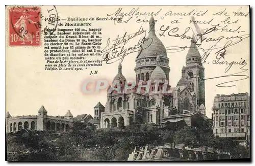 Cartes postales Paris Basilique du Sacre Coeur de Montmartre