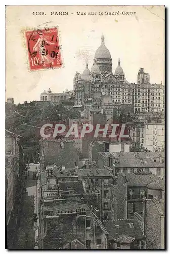 Cartes postales Paris Vue sur le Sacre Coeur