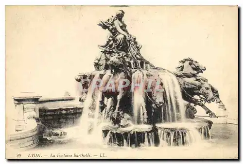 Ansichtskarte AK Lyon La Fontaine Bartholdi