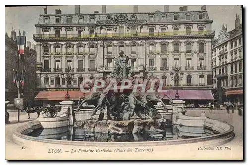 Ansichtskarte AK Lyon La Fontaine Bartholdi Place des Terreaux