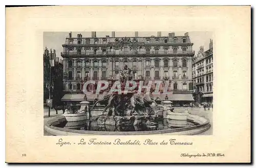 Cartes postales Lyon La Fontaine Bartholdi Place des Terreaux