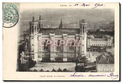 Cartes postales Lyon Facade laterale de Fourviere