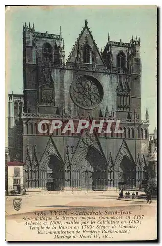 Ansichtskarte AK Lyon Cathedrale Saint Jean Style gothique de diverses epoques