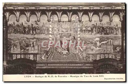 Ansichtskarte AK Lyon Basilique de ND de Fourviere Mosaique du Voeu de Louis XIII