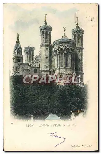 Cartes postales Lyon L'Abside de l'Eglise de Fourviere