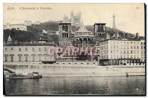 Ansichtskarte AK Lyon L'Archeveche et Fourviere