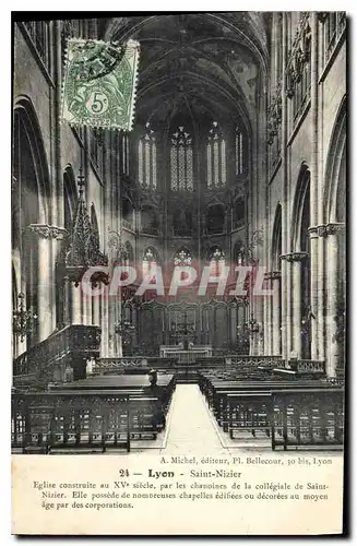 Cartes postales Lyon Saint Nizier Eglise construite au XV siecle