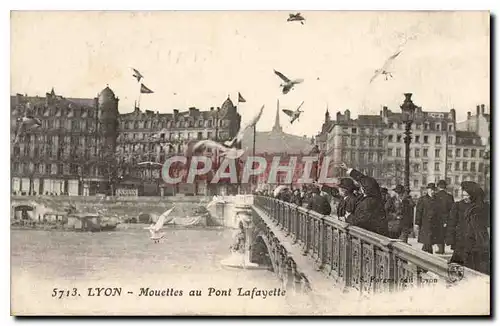 Cartes postales Lyon Mouettes au Pont Lafayette