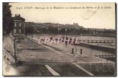 Ansichtskarte AK Lyon Barrage de la Mulatiere au Confluent du Rhone et de la Saone