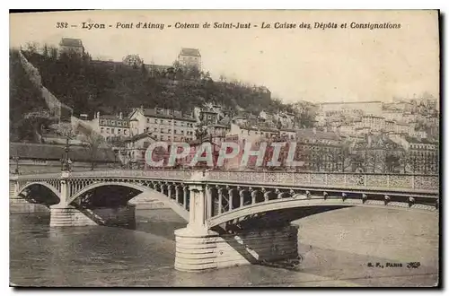 Cartes postales Lyon Pont d'Ainay Coteau de Saint Just La Caisse des Depots et Consignations