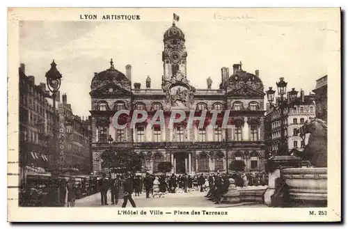 Cartes postales Lyon Artistique L'Hotel de Ville Place des Terreaux