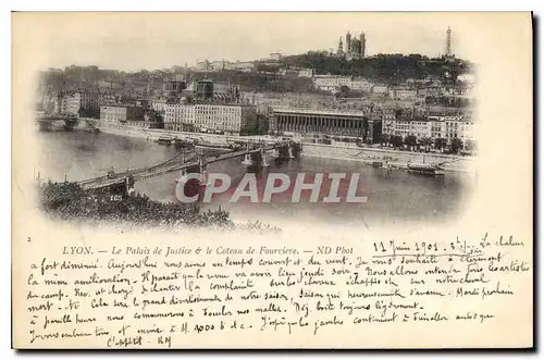 Cartes postales Lyon Le Palais de Justice le Coteau de Fourviere