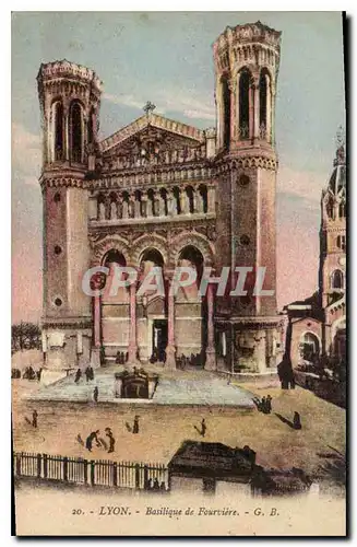 Cartes postales Lyon Basilique de Fourviere G B