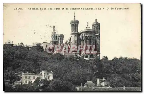 Cartes postales Lyon Abside de la Basilique et de l'ancienne Chapelle de N D de Fourviere