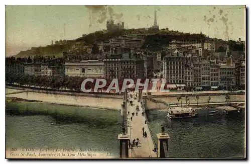 Ansichtskarte AK Lyon Le Pont La Feuvillee Fourviere et la Tour Metallique