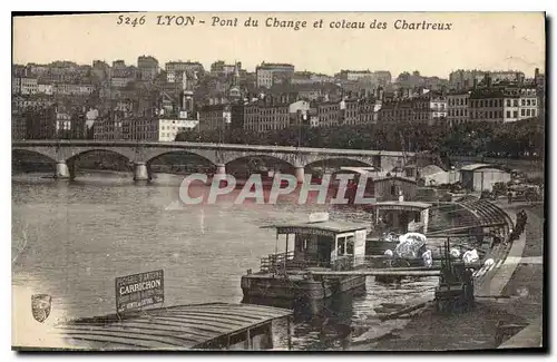 Cartes postales Lyon Pont du Change et Coteau des Chartreux