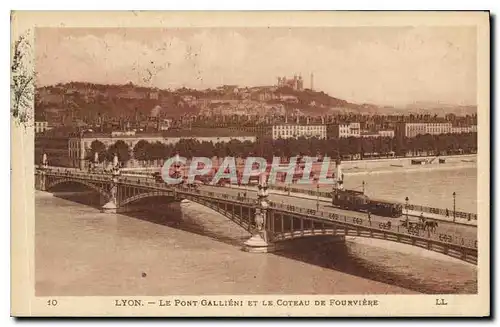 Ansichtskarte AK Lyon Pont Gallieni et le Coteau de Fourviere