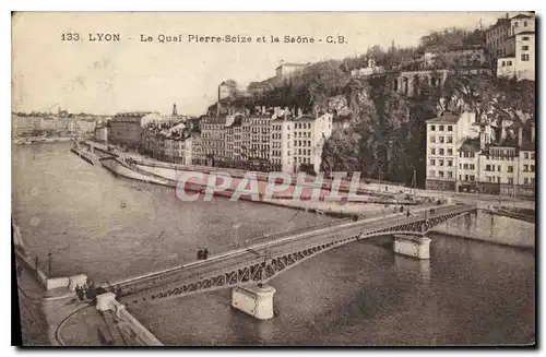 Ansichtskarte AK Lyon Le Quai Pierre Scize et le Saone