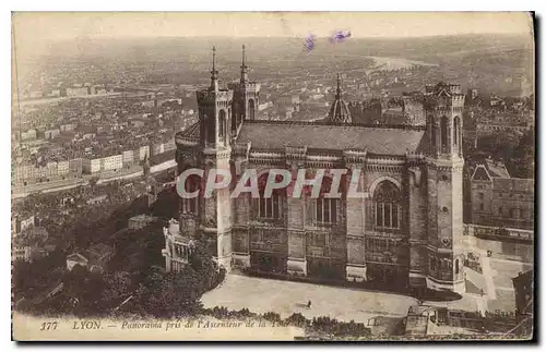 Cartes postales Lyon Panorama pris de l'Ascenseur de la Tour de Fourviere