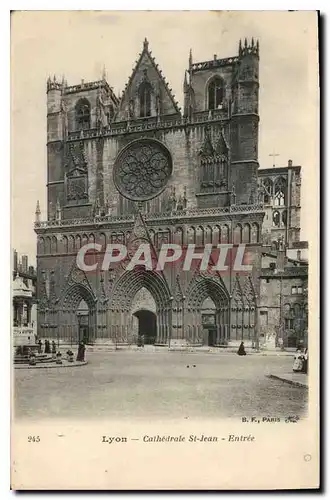 Cartes postales Lyon Cathedrale St Jean Entree