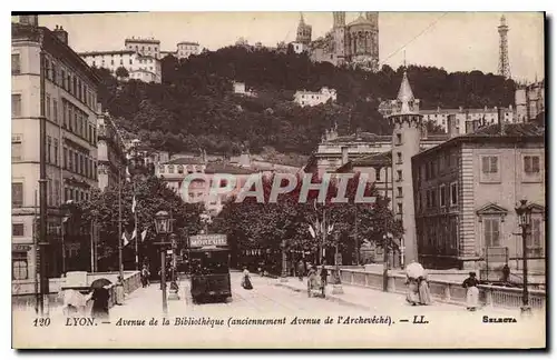 Ansichtskarte AK Lyon Avenue de la Bibliotheque (anciennement Avenue de l'Archeveche)