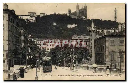 Ansichtskarte AK Lyon Avenue de la Bibliotheque (anciennement Avenue de l'Archeveche)