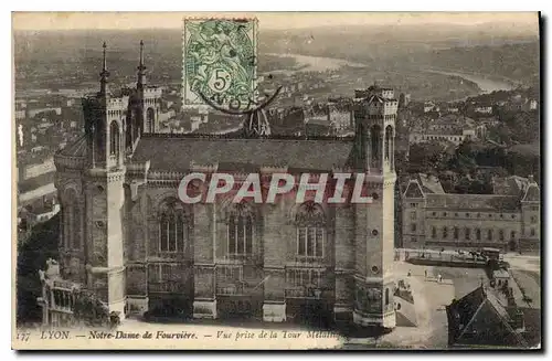 Cartes postales Lyon Notre Dame de Fourviere Vue prise de la Tour Metallique