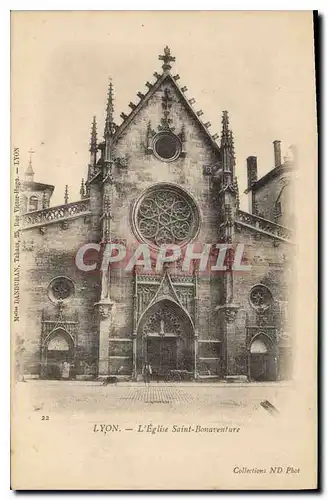 Cartes postales Lyon L'Eglise Saint Bonaventure
