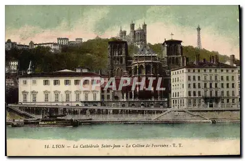 Ansichtskarte AK Lyon La Cathedrale Saint Jean la Colline de Fourviere