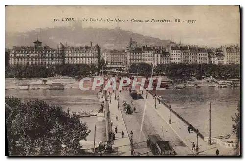 Ansichtskarte AK Lyon Le Pont des Cordeliers Coteau de Fourvieres