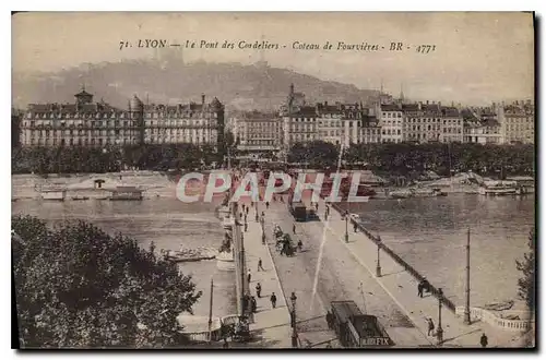 Cartes postales Lyon Le Pont des Cordeliers Coteau de Fourvieres