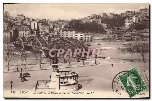 Cartes postales Lyon Le Pont de la Boucle et vue sur Saint Clair