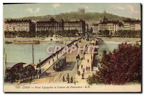 Ansichtskarte AK Lyon Pont Lafayette et Coteau de Fourviere