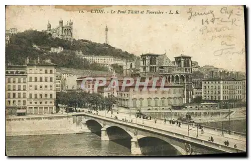 Cartes postales Lyon Le Pont Tilsitt et Fourviere