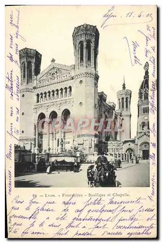 Cartes postales Lyon Fourviere Basilique et Chapelle