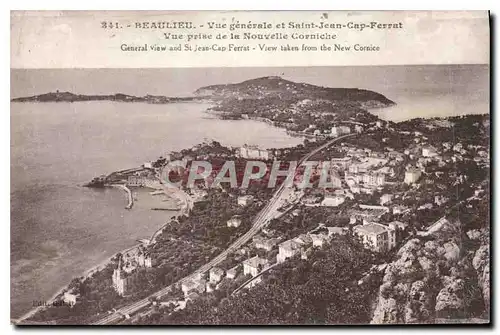 Ansichtskarte AK Beaulieu Vue generale et Saint Jean Cap Ferrat Vue prise de la Nouvelle Corniche