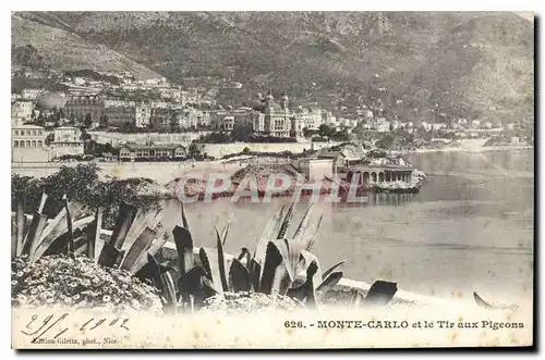 Cartes postales Monte Carlo et le Tie aux Pigeons