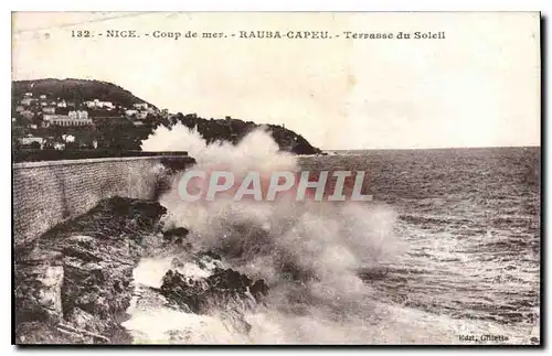 Ansichtskarte AK Nice Coup de mer Rauba Capeu Terrasse du Soleil