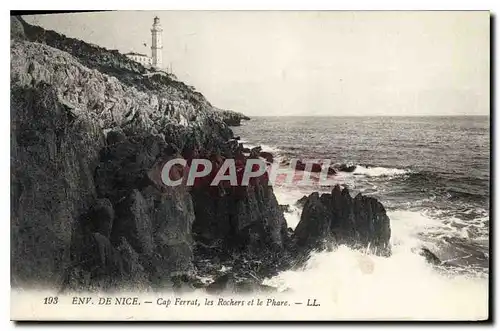 Ansichtskarte AK Env de Nice Cap Ferrat les Rochers et le Phare