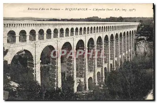 Cartes postales Environs d'Aix en Provence Roquefavour L'Aqueduc (haut 83 m long 393 m)