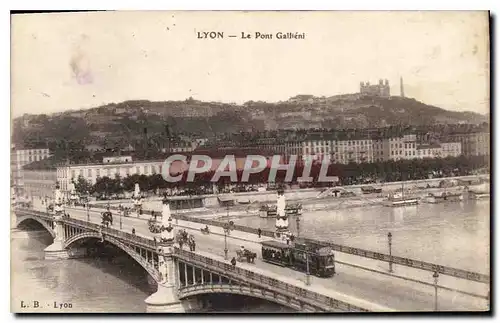 Ansichtskarte AK Lyon Le Pont Gallieni Tramway