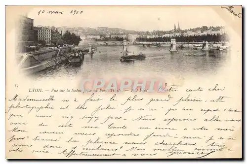 Ansichtskarte AK Lyon Vue sur le Saone prise du Pont Tilsitt