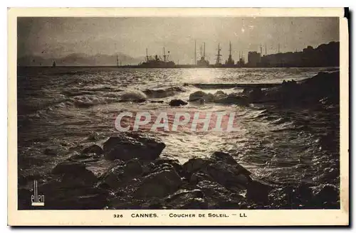 Cartes postales Cannes Coucher de Soleil