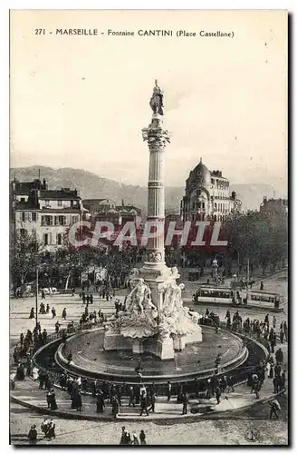 Ansichtskarte AK Marseille Fontaine Cantini (Place Cassellane)