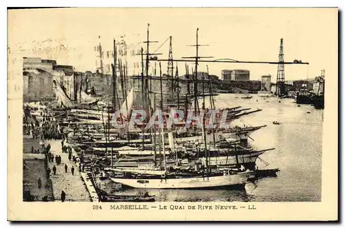 Ansichtskarte AK Marseille Le Quai de Rive Neuve Bateaux