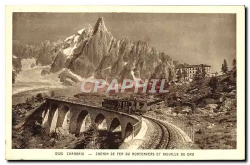 Cartes postales Chamonix Chemin de Fer du Montenvers et Aiguille du Dru